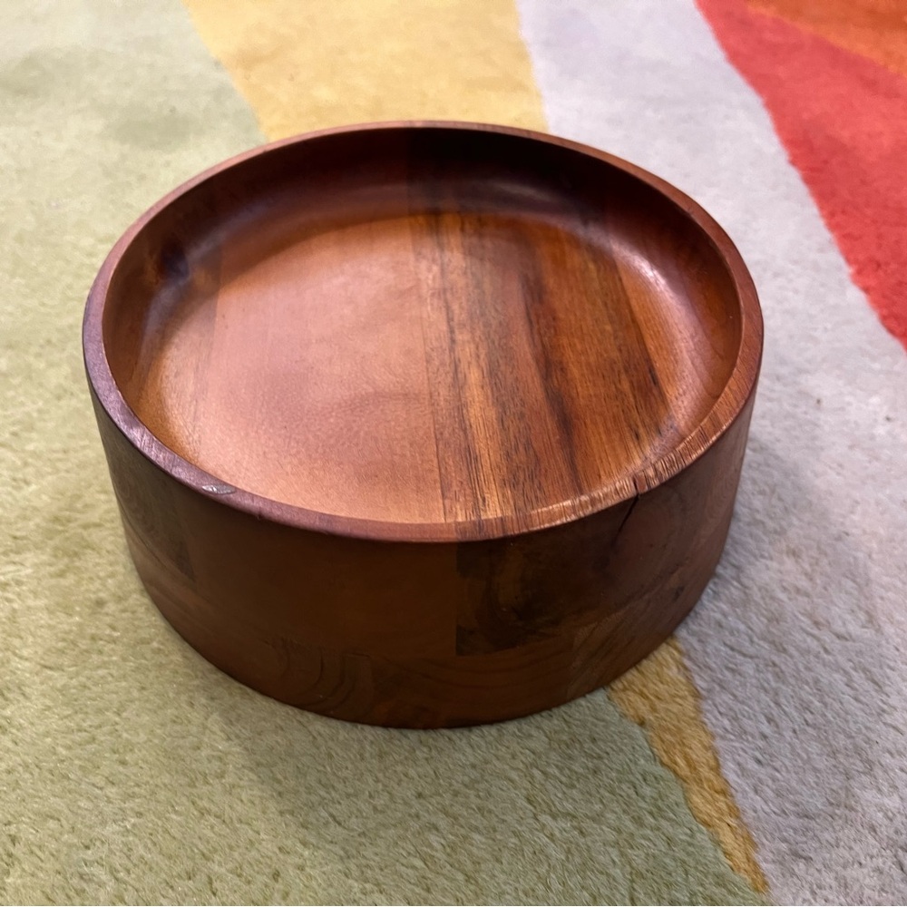 Mid Century Teak Wooden Bowl, Vintage bowl!